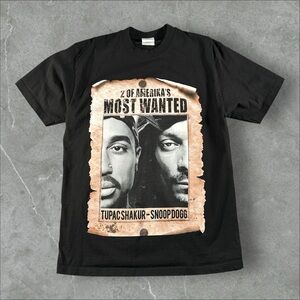 Vintage Tupac Snoop Dog Shirt Mens Large Black Y2K 90s Rap Tee Most Wanted Rare
